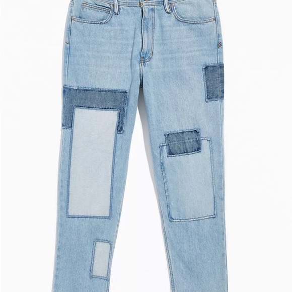 BDG Dad Patchwork Light Blue Jeans - Picture 1 of 5